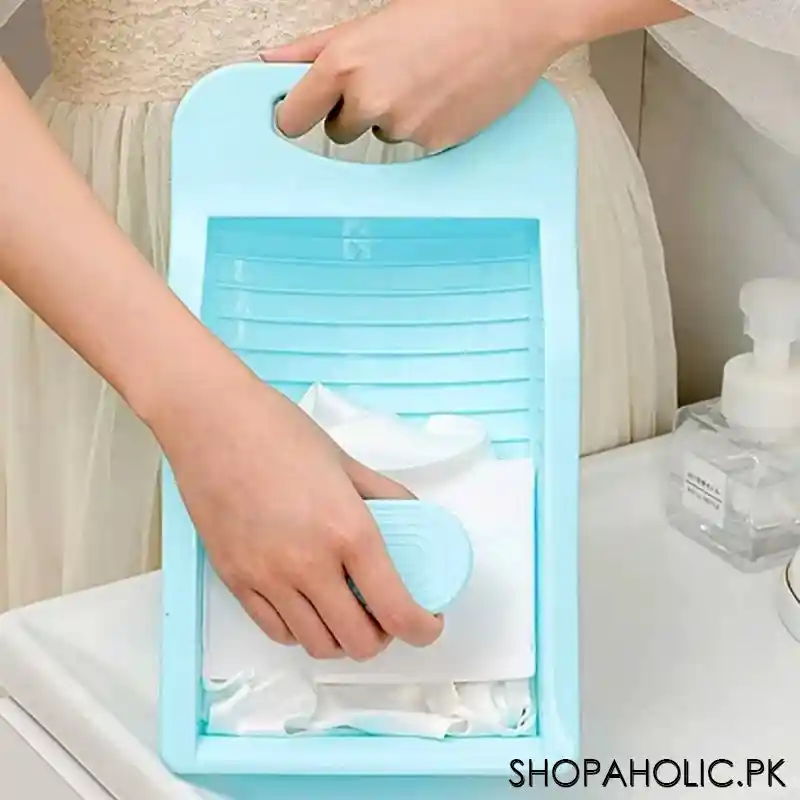 manual hand washing scrubbing clothes washboard image5