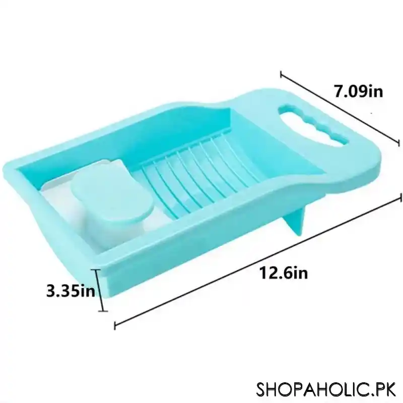 manual hand washing scrubbing clothes washboard image6