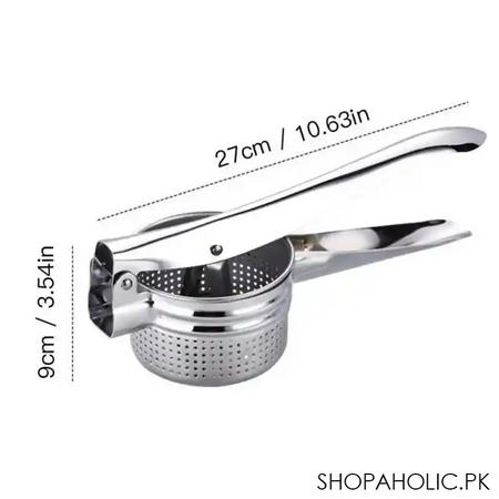 manual stainless steel potato masher and fruit presser image3