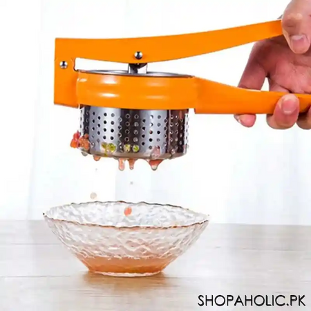 manual stainless steel potato ricer masher and fruit press squeezer main image