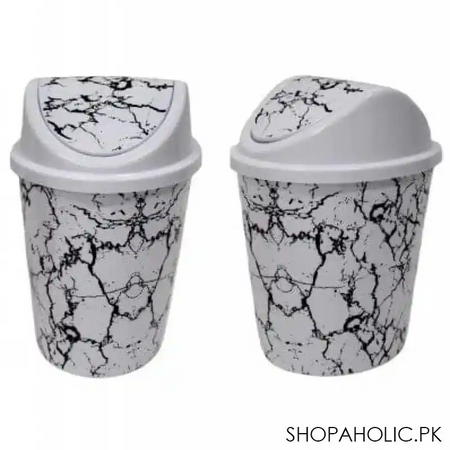 marble pattern trash bin image2