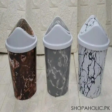 marble pattern trash bin image5