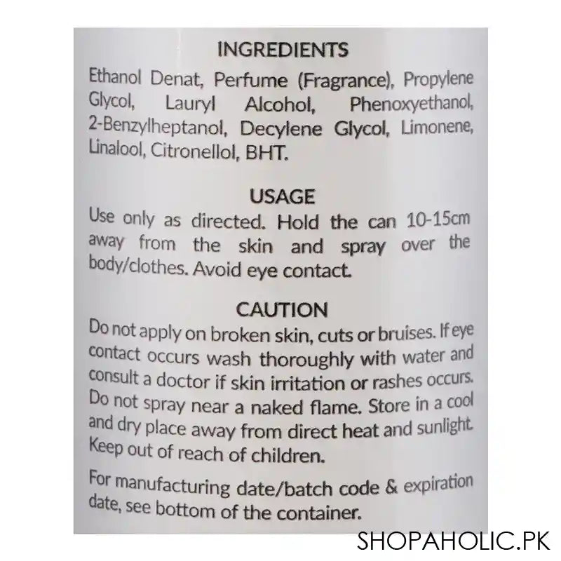 Markhor Code No Gas Body Spray, For Men, 120ml - Image 2