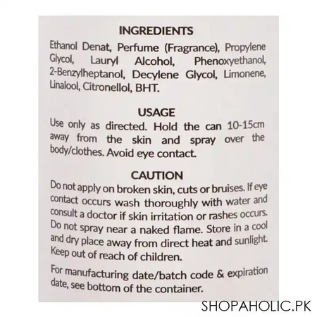 markhor elegance no gas body spray, for men, 120ml image3
