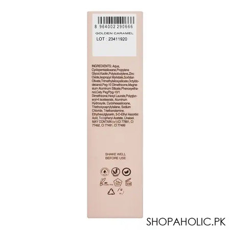 Masarrat Misbah Ultra Wear Flawless Foundation, Golden Caramel, 30ml - Image 4