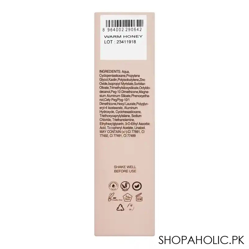 Masarrat Misbah Ultra Wear Flawless Foundation, Warm Honey, 30ml - Image 4