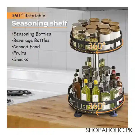 Matrix 360 Rotatable Storage Organizer, 2-Layer Round - Image 3