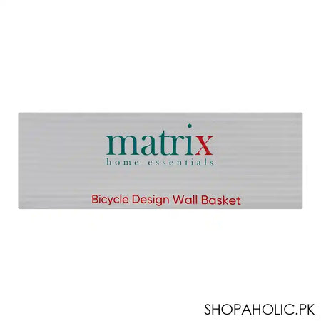 Matrix Bicycle Design Wall Basket For Home Decoration, 36.5 x 21.5 x 11 cm - Image 3