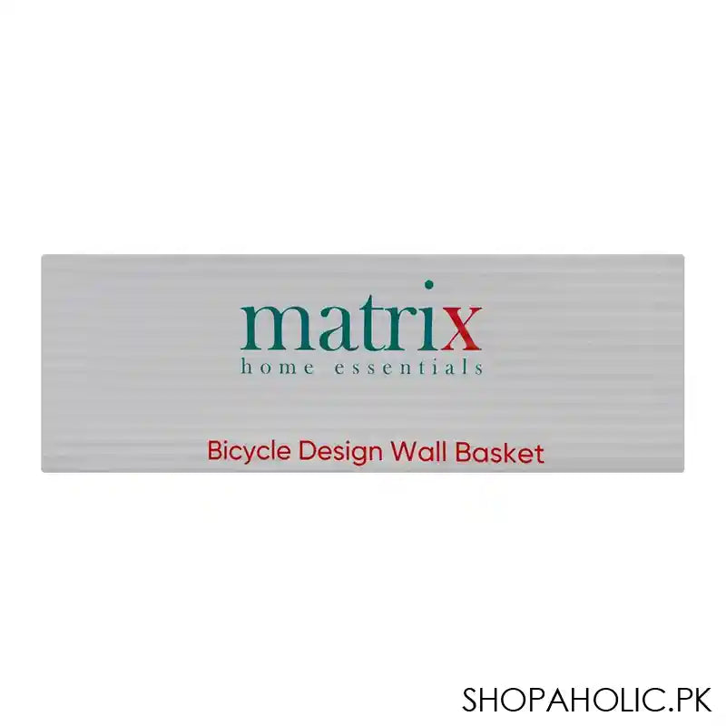 Matrix Bicycle Design Wall Basket For Home Decoration, 36.5 x 21.5 x 11 cm - Image 3