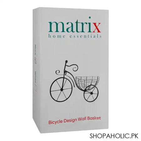 Matrix Bicycle Design Wall Basket For Home Decoration, 36.5 x 21.5 x 11 cm - Image 5
