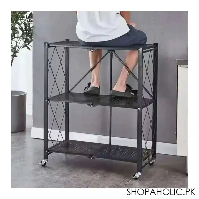 Matrix Foldable Kitchen Trolley, 12.5 x 27.5 x 13.5 Inches - Image 2