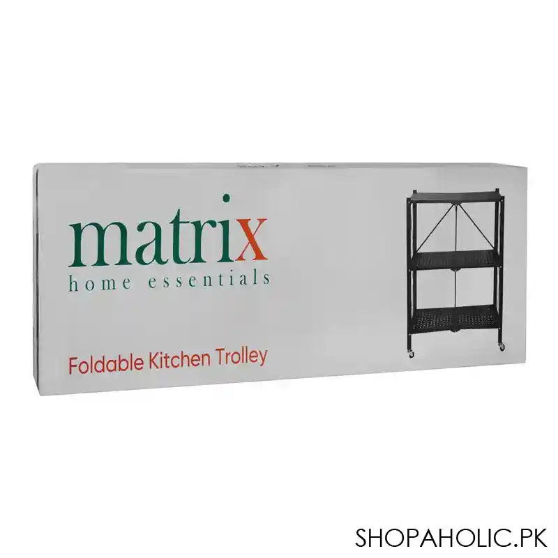 Matrix Foldable Kitchen Trolley, 12.5 x 27.5 x 13.5 Inches - Image 5
