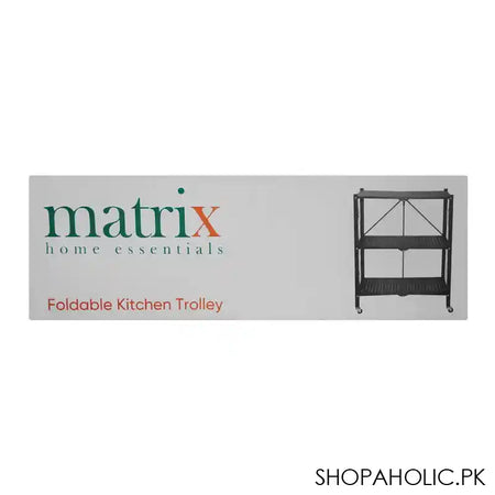 Matrix Foldable Kitchen Trolley, 12.5 x 27.5 x 13.5 Inches - Image 8