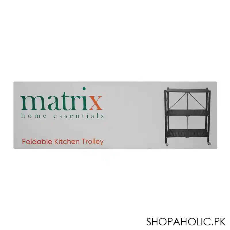 Matrix Foldable Kitchen Trolley, 12.5 x 27.5 x 13.5 Inches - Image 8