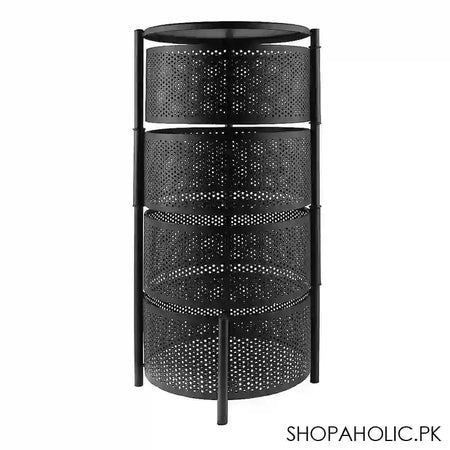 Matrix Premium Round Metal Trolley, 75 x 34 cm, 4-Layer - Image 3