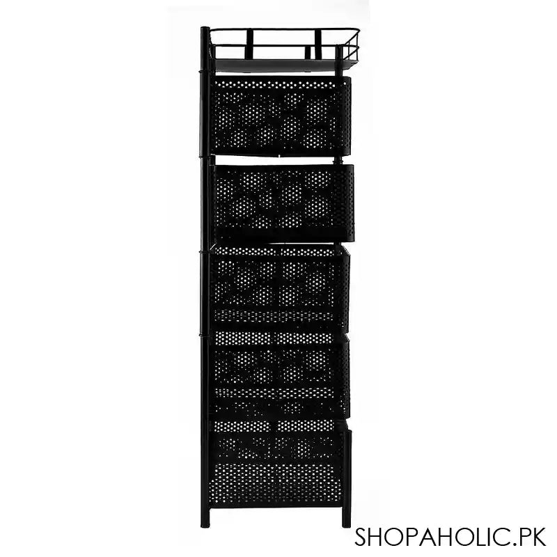 Matrix Premium Square Metal Trolley, 93.5 x 27 x 27 cm, 5 Layer - Image 7
