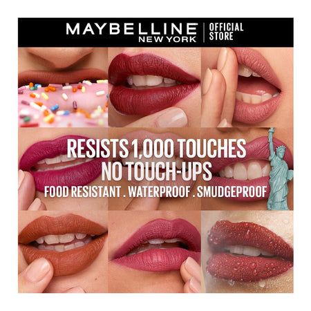 Maybelline New York Superstay Matte Ink Lipstick 16HR Long-Lasting, High Pigment, Waterproof - 80 Ruler - Image 3