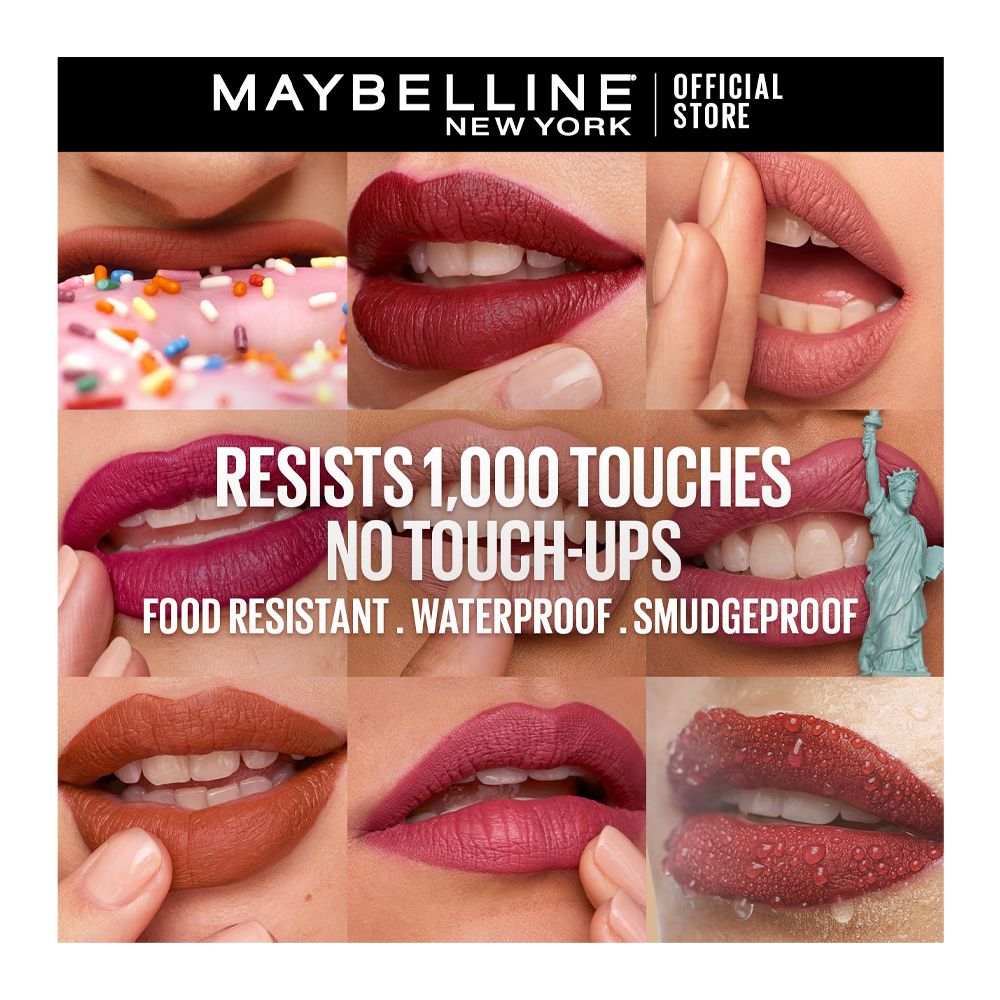 Maybelline New York SuperStay Matte Ink Liquid Lipstick 16HR Long-Lasting High Pigment Waterproof - 75 Fighter - Image 3