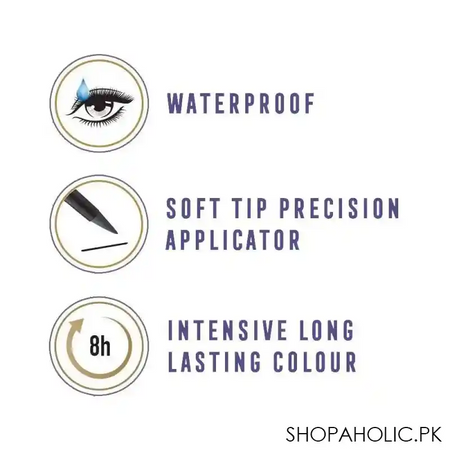 max factor color x pert waterproof eyeliner, 03 metallic lilac image3