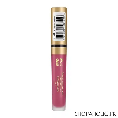 max factor colour elixir soft matte liquid lipstick, 020 blushing peony image3