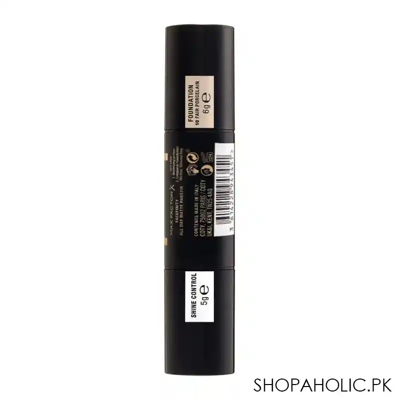 max factor facefinity all day matte panstik foundation & shine control, 10 fair porcelain image2