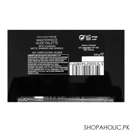 max factor masterpiece nude palette, 001 cappuccino nudes image2