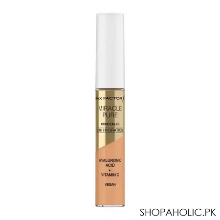 max factor miracle pure 24 hours hydration hyaluronic acid + vitamin c vegan concealer, 03, 7.8ml image2
