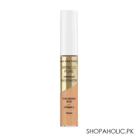 max factor miracle pure 24 hours hydration hyaluronic acid + vitamin c vegan concealer, 04, 7.8ml image2