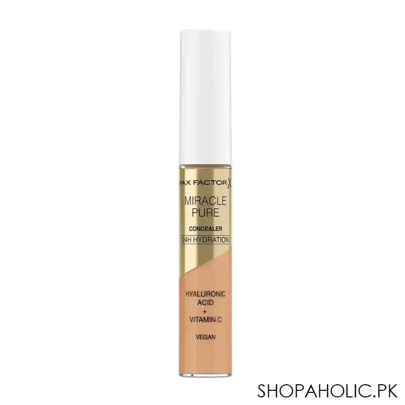 max factor miracle pure 24 hours hydration hyaluronic acid + vitamin c vegan concealer, 04, 7.8ml image2