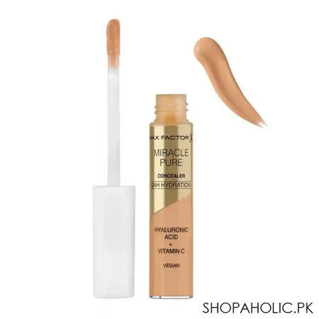 max factor miracle pure 24 hours hydration hyaluronic acid + vitamin c vegan concealer, 04, 7.8ml main image
