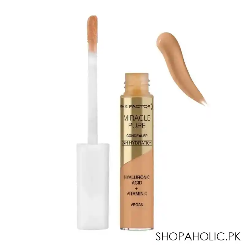 max factor miracle pure 24 hours hydration hyaluronic acid + vitamin c vegan concealer, 05, 7.8ml main image