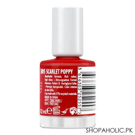 max factor miracle pure plant based & vegan nail polish 12ml, 305, scarlet poppy image2