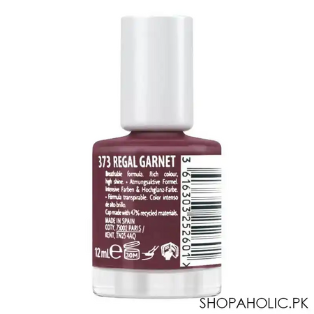 max factor miracle pure plant based & vegan nail polish 12ml, 373, regal garnet image2