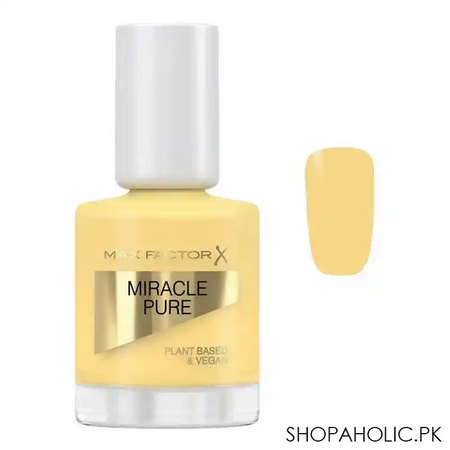 max factor miracle pure plant based & vegan nail polish 12ml, 500, lemon tea main image