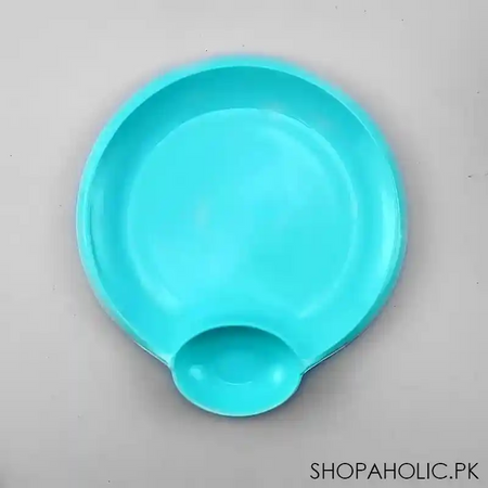 maxware plastic snack plate with extra space for sauces image5