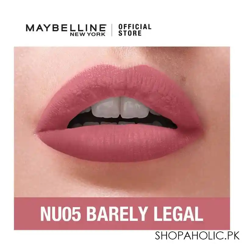 maybelline color sensational liquid matte, nu05, barely legal image2