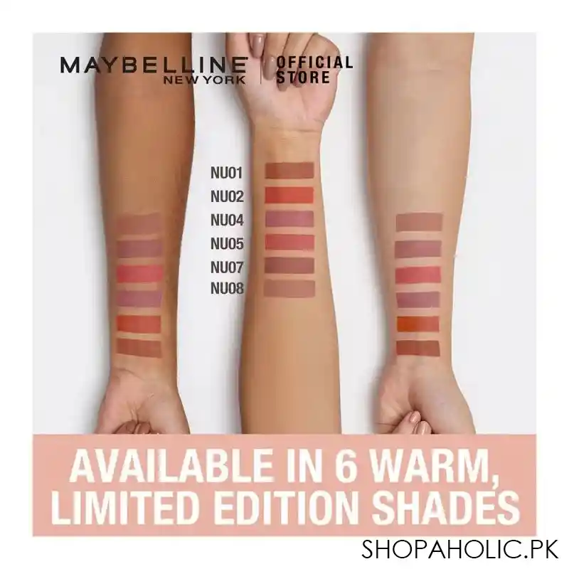 maybelline color sensational liquid matte, nu05, barely legal image3