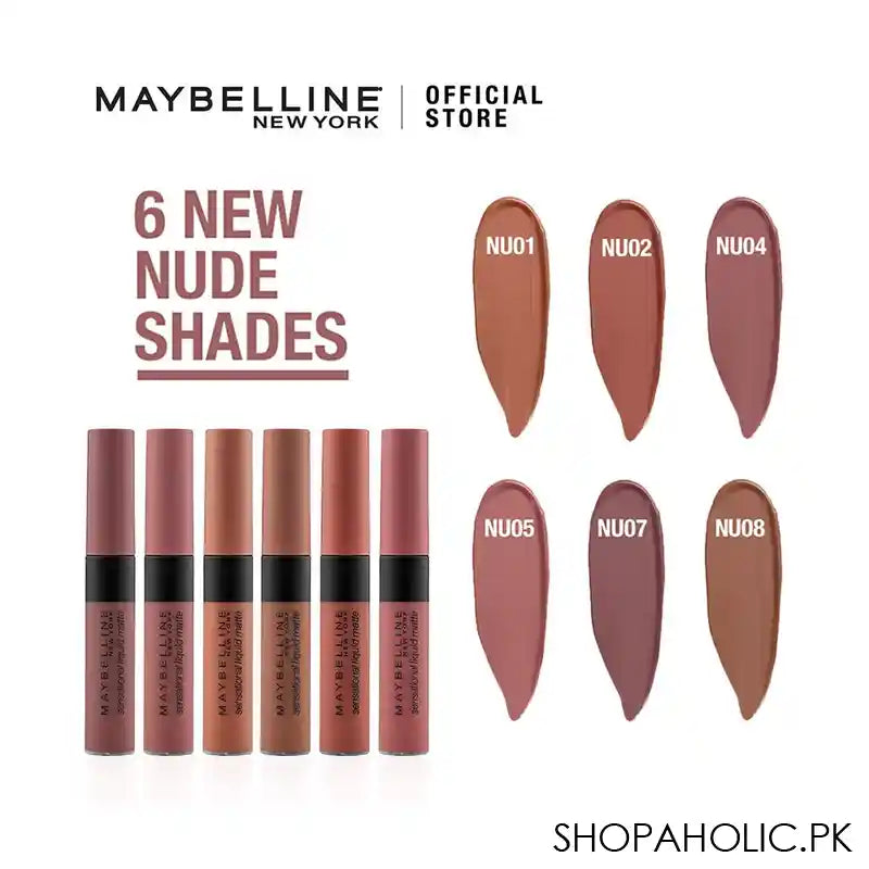 Maybelline Color Sensational Liquid Matte, NU07, Get Undressed - Image 6