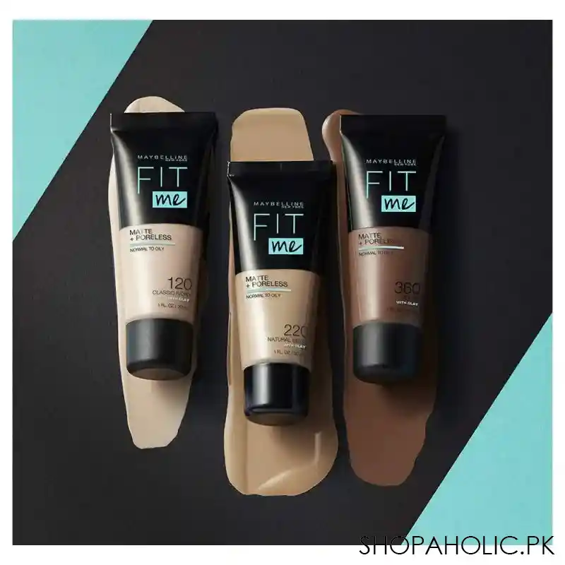maybelline fit me matte + poreless liquid foundation, 120, classic ivory, 18ml image8