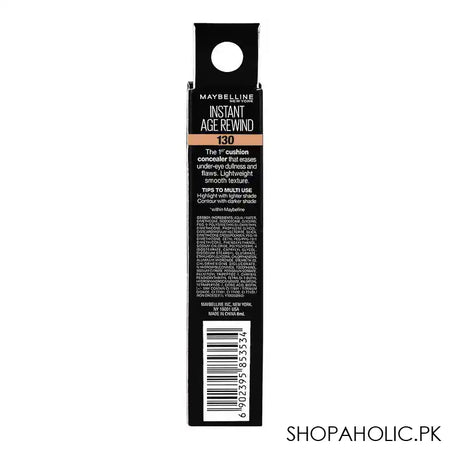 Maybelline Instant Age Rewind Eraser Dark Circles Treatment Multi-Use Concealer, 130 - Image 4