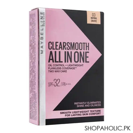 Maybelline New York Clear Smooth All In One Two Way Cake Refill, 03 Natural - Main Image