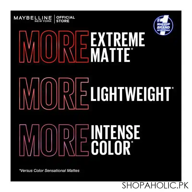maybelline new york color sensational ultimate matte lipstick, 399 more magenta image5