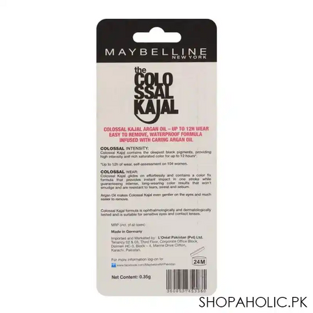 maybelline new york colossal kajal argan oil 12h extra black image5