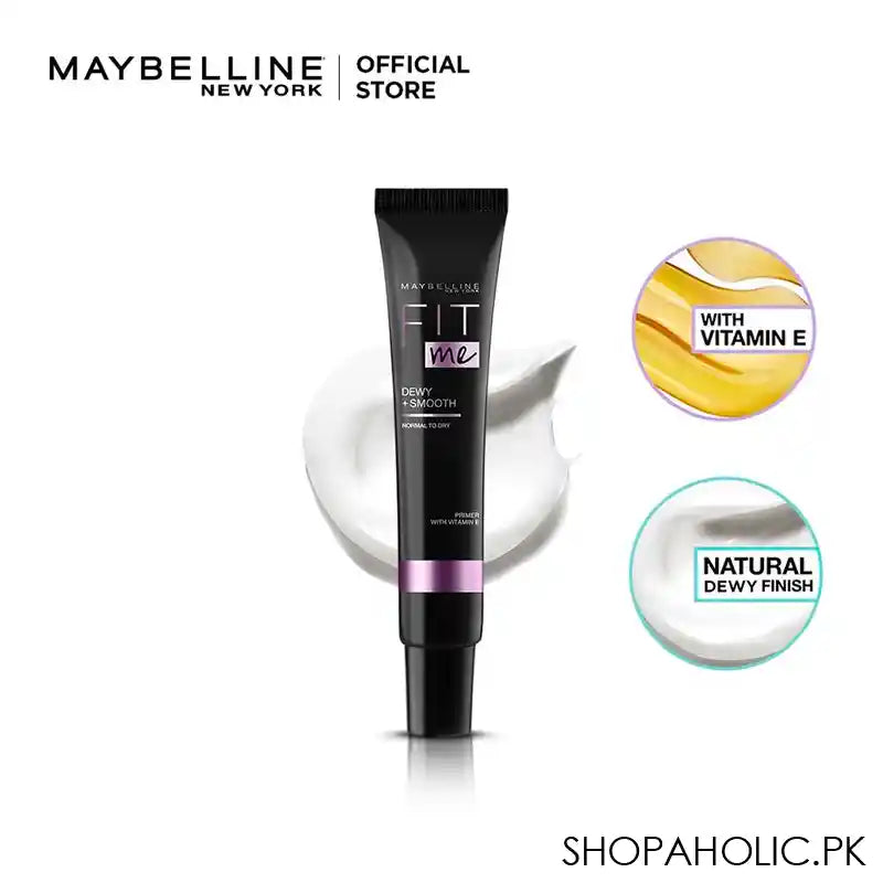Maybelline New York Fit Me Dewy + Smooth Primer With Clay, Normal To Dry Skin - Image 4
