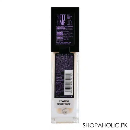 Maybelline New York Fit Me Dewy + Smooth SPF 30 Foundation Pump, 110 Porcelain - Image 2