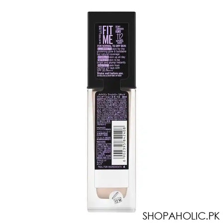 Maybelline New York Fit Me Dewy + Smooth SPF 30 Foundation Pump, 112 Natural Ivory, 30ml - Image 2