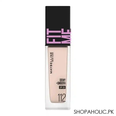Maybelline New York Fit Me Dewy + Smooth SPF 30 Foundation Pump, 112 Natural Ivory, 30ml - Main Image