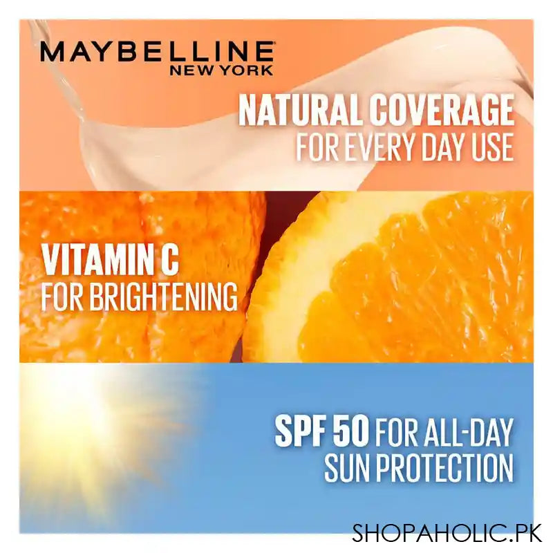Maybelline New York Fit Me Fresh Tint With SPF 50 & Vitamin C, Natural Coverage Foundation, For Daily Use, Shade 02, 30ml - Image 4