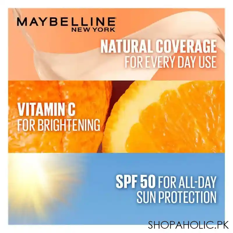 maybelline new york fit me fresh tint with spf 50 & vitamin c, natural coverage foundation, for daily use, shade 06, 30ml image4