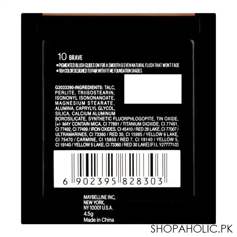 maybelline new york fit me mono blush, 16 hr long lasting wear, 10, brave image3